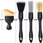 4 PCS Car Detailing Brush Set for Cleaning Interior or Exterior, Boars Bristle Detailing Brushes, Dusting Cleaning Supplies, Tool for Emblem, Air Vents, Wheels, Leather Upholstery Seat - Image 7