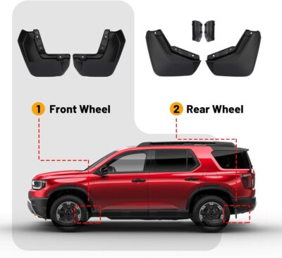 Mud Flaps Splash Guards Mudflaps Fit for Honda Passport 2026 Accessories 4PCS Exterior Tire Fenders Mudguards Kit Vehicle Wheel Liner - Image 5
