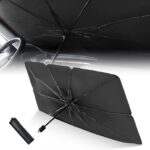 1 PC Windshield Sun Shade for Car, Foldable Reflective Sunshade for Car Front Window Protect Vehicle from UV Sun and Heat, Keeps Vehicle Cool Fit Most Vehicles (55 x 31 inches)