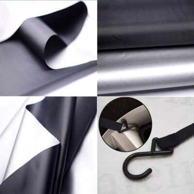 Half Car Cover All Weather Car Body Cover Sunshade Cover Snow Cover Waterproof Snowproof Universal 210D Oxford Fabric (Fit SUV Length 174'' to 189'') - Image 6