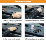 Car Dashboard Anti-Slip Mat, 10.6"×5.9" Universal Car Dash Sticky Rubber Mat, Multifunctional Non-Slip Adhesive Pad Auto Dash Gripping Mat for Cell Phones, Keys, Coins, Sunglasses (Car Textures) - Image 8