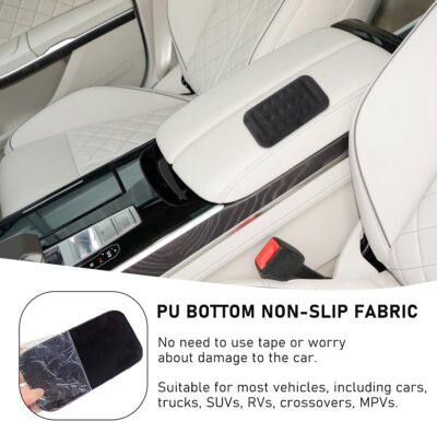 Wevdn 2 PCS Arm Rest Elbow Pads for Car, 5.1" × 2.6" Vehicle Door Thigh Support Armrest Pad with Memory Foam, Non-Slip Automotive Comfortable Elbow Fatigue Relief Wrist Rest Cushion - Image 4