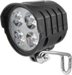 12W Super Bright Electric Bike Headlight, 36V-60V Universal LED Front Bike Light for Ebike, Scooter, Electric Dirt Bike Road Bike - Easy Install Night Riding Light with Horn