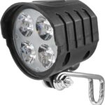 12W Super Bright Electric Bike Headlight, 36V-60V Universal LED Front Bike Light for Ebike, Scooter, Electric Dirt Bike Road Bike - Easy Install Night Riding Light with Horn