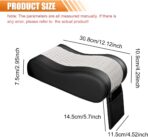 Car Armrest Cushion, Memory Foam Auto Center Console Armrest Pillow Pad with Storage Bag, Breathable Leather Middle Console Protective Pad with Phone Holder Relieve Elbow Pressure (WhiteGray) - Image 2