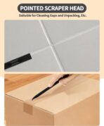 12 PCS Carbon Fiber Plastic Scrapers Tool, Non-Scratch Scraper Tool for Tight Spaces, Multi-Purpose Label Scraper Pen-Shaped, for Car Cleaning Supplies, Kitchen, Crevices, Stains (Black) - Image 5