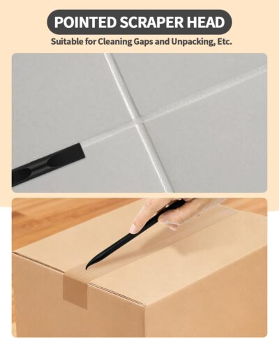 12 PCS Carbon Fiber Plastic Scrapers Tool, Non-Scratch Scraper Tool for Tight Spaces, Multi-Purpose Label Scraper Pen-Shaped, for Car Cleaning Supplies, Kitchen, Crevices, Stains (Black) - Image 5