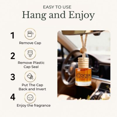 Floral Car Perfume Car Air Freshener 30-Day Luxury Hanging Diffuser Perfume Bouquet Gift for Men & Women, Essential Oil Scent Long-Lasting for Car SUV Truck - Image 6