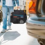 Boczif Car Backseat Organizer, Hanging Passenger Seat Storage Bag, Car Front Seat Organizer for Office Kids Suplly,Truck Cab Organizer with Separately Pokect for Laptop, Multiple Pockets, Cup Holders - Image 7