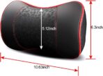 Car Leather Neck Pillows, Neck Rest Cushions,100% Memory Foam Cervical Support, Comfortable Travel car Seats and Home Office Soft Pillows, Red a Set (2 pcs) - Image 8