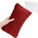vocheer Small Pillow 11" x 7", Mini Travel Pillows for Sleeping, Tiny Pillow for Neck, Wrist, Lumbar, Knee, Pets, Multifunctional Machine Washable Pillows for Bed, Office, Travel, Camping, 1pc-Red