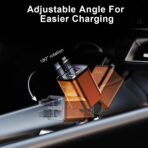 4 in 1 Retractable Car Charger with Starry Light,69W Cigarette Lighter Charger,USB C Fast Car Charger for iPhone 17 Pro Max 16 15 14 13 12 11 (for Apple+Type C &RGB Breathing Light [Orange]) - Image 6
