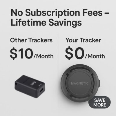 Magnetic Hidden GPS Tracker for Vehicles – 365 Days Battery Life, No Subscription, Car Tracker Device Hidden (Android Tracker) - Image 7