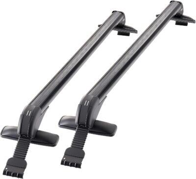 VEVOR Roof Rack Cross Bars, Universal Fit for Naked Roofs Without Raised Rails/Flush Rail/Black Moldings, 165 LBS Capacity, Lockable Heavy Duty Aluminum Crossbar Racks Roof Rail Rooftop Luggage Canoe - Image 9