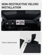 BASENOR 2017-2026 Tesla Model Y Model 3 Windshield Sunshade, (Proprietary Design) Folding Front Window Sun Shade Full Cover, Heat UV Protection Visor Accessories - Image 8