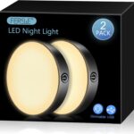 Ferswe Dimmable Touch Light, 3000K Rechargeable Touch Lights Stick on, Closet Light with 1000mAh Large Battery, LED Night Light for Closet, Counter, Kitchen, Bedroom and Wall(2 Pack)