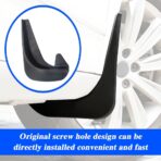4PCS Car Mud Flaps, Mud Guard, Fender Guard, Splash Guard, Front & Rear Side Mud Guard, Wheel & Tire Splash Guards, Fender Against Sewage, Mud, Dust, Snow, No Drilling Mudguards Universal for Most Car - Image 4