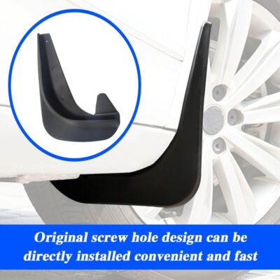 4PCS Car Mud Flaps, Mud Guard, Fender Guard, Splash Guard, Front & Rear Side Mud Guard, Wheel & Tire Splash Guards, Fender Against Sewage, Mud, Dust, Snow, No Drilling Mudguards Universal for Most Car - Image 4
