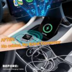 2026 Upgraded Wireless CarPlay Adapter for Apple iPhone, Plug and Play, Fast Auto-Connect, Realtek 8730E Chip Stable & No Latency, Wired to Wireless Adapter with USB-A/Type-C Port Gray (CT106) - Image 7