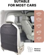 Owleys Kick Mat Back Seat Protector - Car Back Seat Cover for Kids Feet - Waterproof & Sturdy Protector for Upholstery from Dirt, Mud, Scratches and Stain (Black) - Image 7