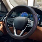 Car Steering Wheel Cover, 15 Inch Leather Anti-Slip Breathable Automotive Steering Wheel Protector, Universal Heat Resistant Vehicle Interior Accessories Cars, SUVs, Trucks(Black&Red)