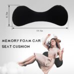 Car Seat Cushion for Driving, Memory Foam Lumbar Support Pillow for Sciatica & Lower Back Pain Relief, Ergonomic Comfort Driver Seat Cushion for Car Home Office Chair - Image 2