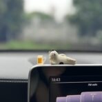 Cute Cat and Beer Car Dashboard Decor, Funny Rear View Mirror Ornament Car Dash Decorations Interior Accessories for Home Office Fairy Garden Landscape Decor - Image 3