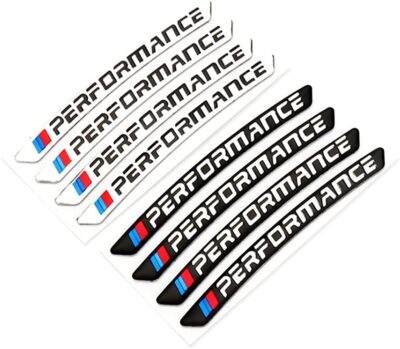 4PCS 3D Wheel hub Stickers Decorative Stickers M Sticker car Logo Badge Stickers Aluminum Alloy Material（Black） - Image 7