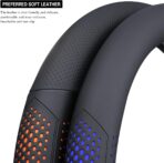 Car Steering Wheel Cover, Anti-Slip Breathable Leather Automotive Steering Wheel Protector, Soft Comfortable Vehicle Interior Protective Accessories, Universal for RV, SUV, Truck (Black) - Image 2