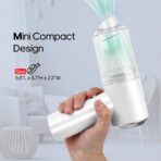 Mini Car Vacuum Cleaner(4500 pa) Portable Cordless Rechargeable,Tiny Handheld Vacuum, Computer Hand Vacuum for Keyboard and Laptop, Mini Hand Held Vac for Car and Home /V01/White - Image 2