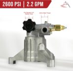The ROP Shop | OEM | AR 2600 PSI 2.2 GPM 7/8" Shaft Power Pressure Washer Water Pump compatible for Troy-Bilt 020415 020415-0 - Image 2