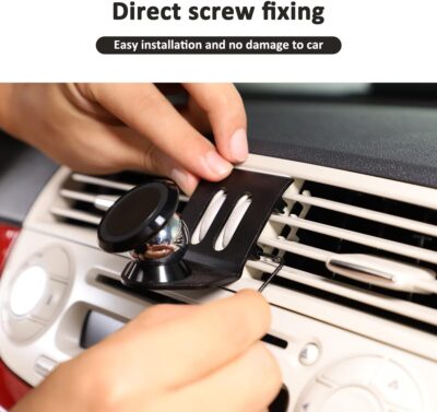 HAPPYHORSE Car Phone Holder Compatible with Fiat 500 2010 2011 2012 2013 2014 2015 car Center Console Aluminum Alloy Special Mobile Phone Bracket Accessories (Style E) - Image 9