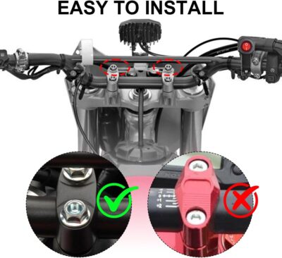 Dirt Bike Light Bar Kit, 4 Modes White Yellow Combo Front LED Headlight Kit with Strobe Universal for Dirt Bike Pit bike Ski-D oo G4 Motocross - Image 5