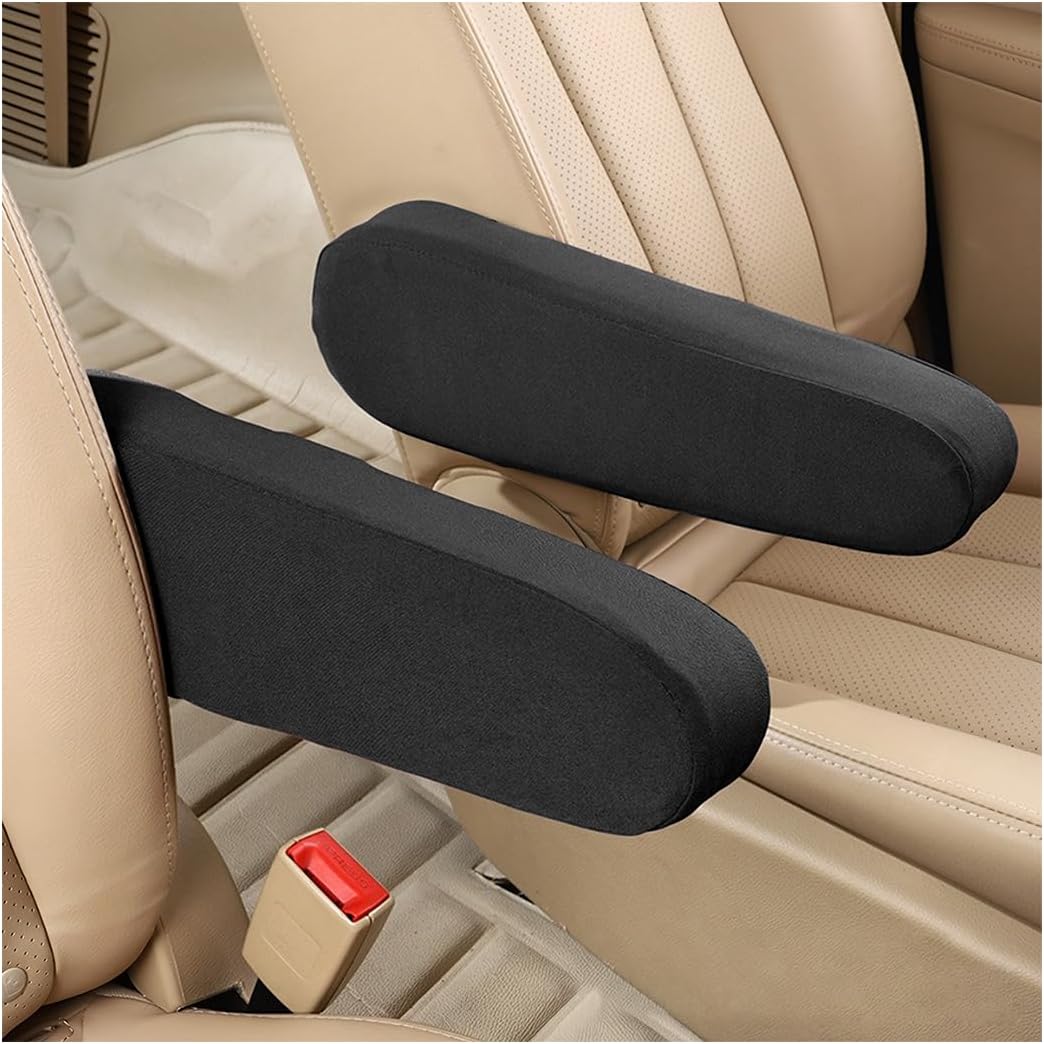 61x3ucRirQL._AC_SL1200_.jpg AUCELI 2 Pcs Car Front Seat Armrest Covers, Cloth Fabric Armrest Protectors, Direct Replacement Center Console Lid Armrest Cover Skin, Universal Accessories for Car, SUV, Truck and Van - Image 1