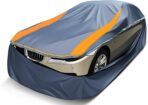 Full Enclosed Car Cover Universal Fit for Wrangler 4 Door/Grand Cherokee,Outback,BMW X3/X5,Lexus RX350,4Runner/Highlander,Audi Q5,Macan/Cayenne,Model y,Equinox,Edge,Infiniti QX50/55,MDX/RDX