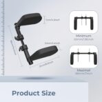 Yoocaa Adjustable Car Headrest Pillow, Road Pal Headrest, U-Shaped Travel Sleeping Pillow for Kids & Adults, Head Neck Support Only Suitable for Car Seat Headrest with Poles, Black - Image 4