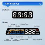 Car Head Up Display HUD with Dual Screen Linkage and Floating Projection, OBD2 Interface Speedometer Tachometer Temperature Gauge Compatible with Most 12V Vehicles After 2004, Black - Image 5