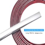 Car Chrome Trim Molding, 16Ft 1/2" Scratch-Proof Vehicle Body Side Trim Strip, Auto Interior Exterior Decorative Protection Trimming, Universal for Motor Truck RV Door Window Bumper - Image 2