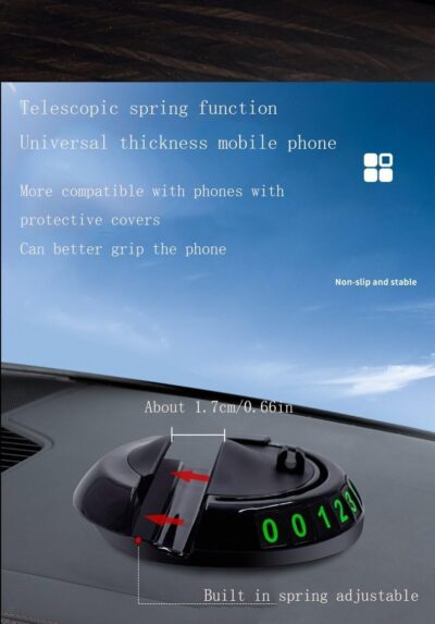 Multifunctional Car Anti-Slip Mat Mobile Phone Holder for Dashboard - Non-Slip Sticky Mount Stand for Car, Adjustable and Secure Grip for Phones, GPS, and Accessories (Black) - Image 2