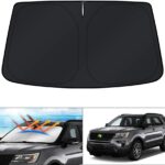 KUST Windshield Sun Shade for 2011-2019 Ford Explorer SUV Accessories, Custom Fit Car Front Sun Shade Foldable Window Shade Sun Visor Protector Blocks UV Rays