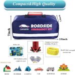 Roadside Assistance Emergency Kit - Car Emergency Kit with Jumper Cables (Upgraded) Emergency Roadside Kit for Car 142 Pieces Car Safety Kits,Tow Strap,Tool Kit,Reflective Warning Triangle - Image 5