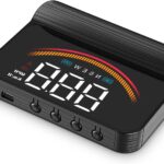 AZIJYV Heads Up Display for Cars ,Windshield Speedometer Projector with Speed,Water Temperature,Over Speed Alarm,OBD+GPS Digital Speedometer Suitable for All Cars