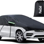 Universal SUV MPVHalf Car Cover Waterproof All Weather, Hail Protector Car Body Covers Outdoor Indoor for All Season Windproof Dustproof UV Resistant Snowproof Protect Your Windshield and Roof