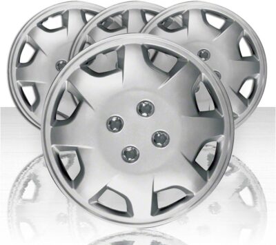 Set of 4 15" Push-on Silver Hubcaps for Honda Accord 1998-2002 - Image 2