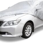 ACROPIX 180T Gray Car Cover Waterproof All Weather Full Exterior Cover Rain Hail Sun Protector Car Cover Fit for Sedan Length 185-189 Inch - Pack of 1