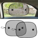 2PCS Car Window Shade for Baby, 17"×14" Double-Layer Mesh Sun Shade Blocker, Glare Shield and UV Rays Protection for Kids/Adults/Pets, Universal Car Side Window Screen with Suction Cups