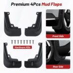 Sunsdrew Mud Flaps for 2024 2025 2026 Kia EV9 Accessories,All Weather Guard EV9 Guards Mudguards,No-Drill Front&Rear 4PCS Mud Flaps Set with Hardware(Without Running Board) - Image 6