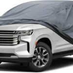GUNHYI Premium Car Cover Custom Fit Chevrolet Tahoe (2007-2025), 16 Layers Heavy Duty Car Cover Waterproof All Weather with Zipper Door for Sun Rain Snow Dust Uv Protection