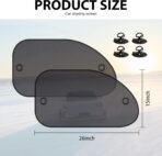 2PC Side Window Car Sunshade, Universal Car Window Shade for Baby, Sun Protection and Breathable Car Window Shade for Baby with Suction Cup Installation Accessories, for Cars (Black) - Image 2