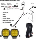 BIGLION.X 4 Inch Pair 160W 18800LM Amber Round LED Offroad Lights Yellow Fog Lights Super Bright Driving Offroad Pod Lights with Wiring Harness IP68 for Pickup Trucks UTV ATV SUV - Image 4